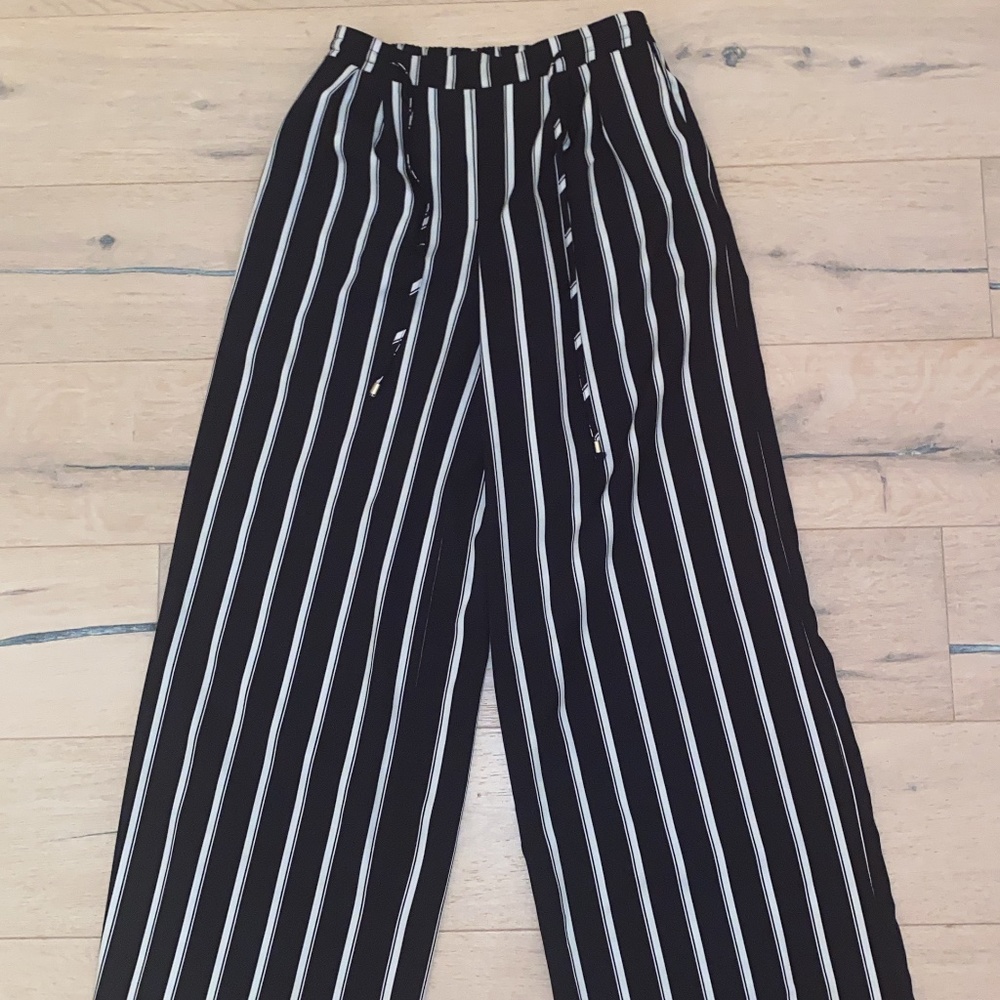 XXI stripped draw string wide leg pant